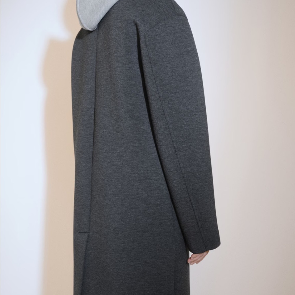 MANGO Combined Double Breasted Coat With Removable Hood - Picture 3 of 6